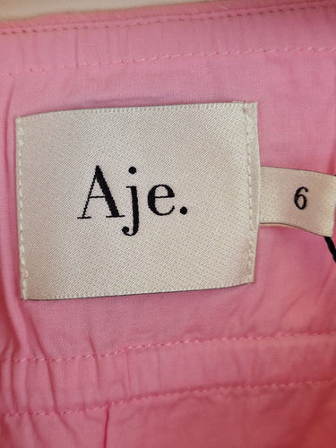 Second-Hand - Aje Bon Bon Pink Draped Slip Mini Dress Size 6 - SwapUp