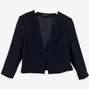 Second-Hand - Assorted Brands Navy Tailored Single Clasp Blazer Size 12 - SwapUp