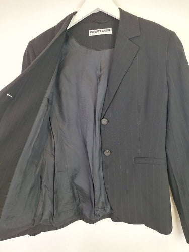 Second-Hand - Private Label Collection Classic Pinstriped Work Blazer Size M - SwapUp