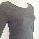 Second-Hand - French Connection Smart Grey Marle Warm Midi Dress Size 12 - SwapUp