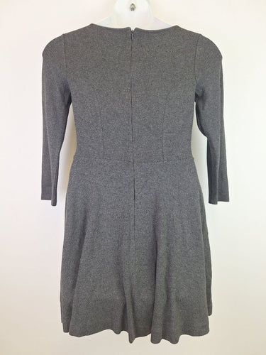 Second-Hand - French Connection Smart Grey Marle Warm Midi Dress Size 12 - SwapUp