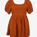 Second-Hand - Princess Highway Rust Casual Scooped Mini Dress Size 12 - SwapUp