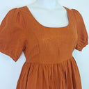 Second-Hand - Princess Highway Rust Casual Scooped Mini Dress Size 12 - SwapUp