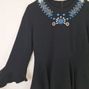 Second-Hand - Assorted Brands Peplum Embroidered Ruffle Blouse Size 10 - SwapUp