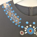 Second-Hand - Assorted Brands Peplum Embroidered Ruffle Blouse Size 10 - SwapUp