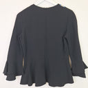 Second-Hand - Assorted Brands Peplum Embroidered Ruffle Blouse Size 10 - SwapUp