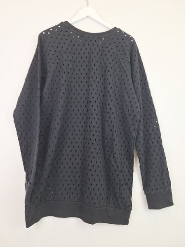 Second-Hand - Alpha60 Perforated Longline Oversized Top Size XL - SwapUp