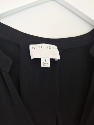 Second-Hand - Witchery Noir Capsule Gathered Top Size 16 - SwapUp