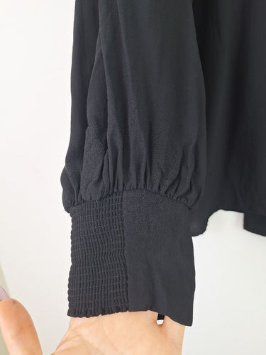 Second-Hand - Witchery Noir Capsule Gathered Top Size 16 - SwapUp