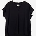 Second-Hand - Seed Capped Sleeve Elevated Basic Top Size XL - SwapUp
