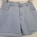 Second-Hand - Vine Apparel Washed Blue Shorty Denim Shorts Size 14 - SwapUp