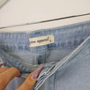 Second-Hand - Vine Apparel Washed Blue Shorty Denim Shorts Size 14 - SwapUp