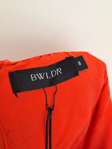 Second-Hand - BWLDR Resort Fiery Coral Cotton Playsuit Size 8 - SwapUp