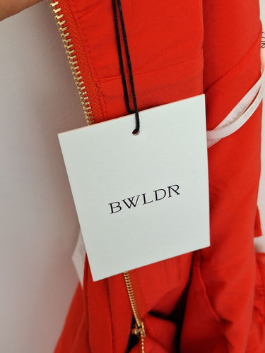Second-Hand - BWLDR Resort Fiery Coral Cotton Playsuit Size 8 - SwapUp