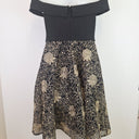 Second-Hand - Review Golden Floral Off Shoulder Midi Dress Size 12 - SwapUp
