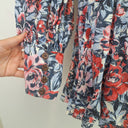 Second-Hand - Kate Ford Painted Floral Linen Long Sleeve Belted Mini Dress Size 12 - SwapUp