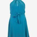 Second-Hand - Cue Charming Turquoise Halter Midi Dress Size 12 - SwapUp