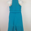 Second-Hand - Cue Charming Turquoise Halter Midi Dress Size 12 - SwapUp