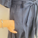 Second-Hand - Witchery Staple Navy Linen Godet Dress Size 12 - SwapUp
