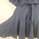 Second-Hand - Witchery Staple Navy Linen Godet Dress Size 12 - SwapUp