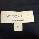 Second-Hand - Witchery Staple Navy Linen Godet Dress Size 12 - SwapUp