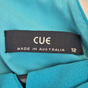 Second-Hand - Cue Charming Turquoise Halter Midi Dress Size 12 - SwapUp