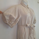 Second-Hand - Witchery Essential Chalk White Linen Godet Skirt Dress Size 12 - SwapUp