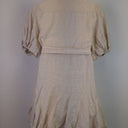 Second-Hand - Witchery Essential Chalk White Linen Godet Skirt Dress Size 12 - SwapUp