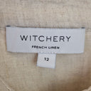 Second-Hand - Witchery Essential Chalk White Linen Godet Skirt Dress Size 12 - SwapUp
