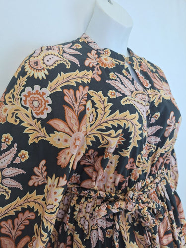 Second-Hand - Torannce Boho Floral Long Sleeve Mini Dress Size 12 - SwapUp