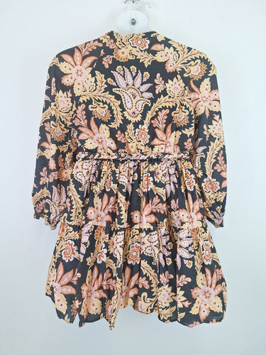 Second-Hand - Torannce Boho Floral Long Sleeve Mini Dress Size 12 - SwapUp