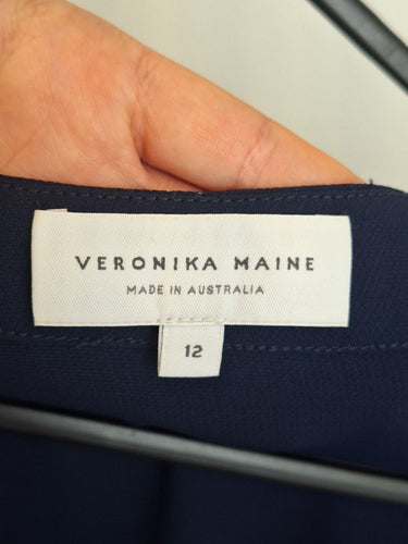Second-Hand - Veronika Maine Drapey Crepe Smock Dress Dress Size 12 - SwapUp