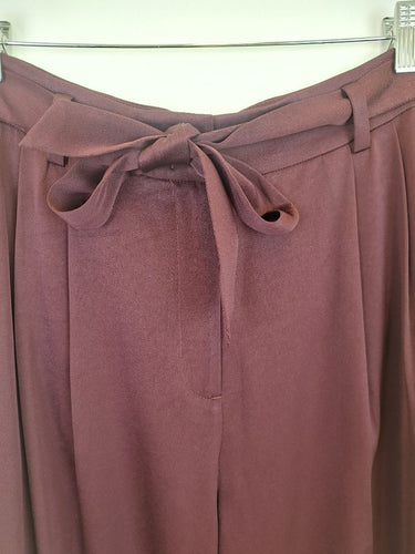 Second-Hand - Witchery Merlot Stylish Belted Pants Size 16 - SwapUp
