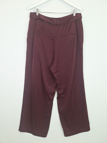 Second-Hand - Witchery Merlot Stylish Belted Pants Size 16 - SwapUp