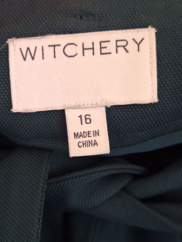 Second-Hand - Witchery Emerald Pleated Office Pants Size 16 - SwapUp