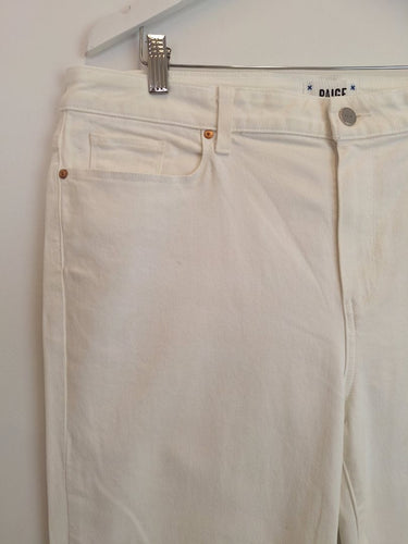 Second-Hand - Paige Classy Raw Edge Straight Leg Jeans Size 16 - SwapUp