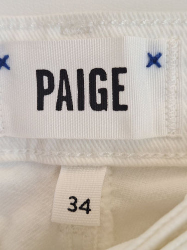 Second-Hand - Paige Classy Raw Edge Straight Leg Jeans Size 16 - SwapUp