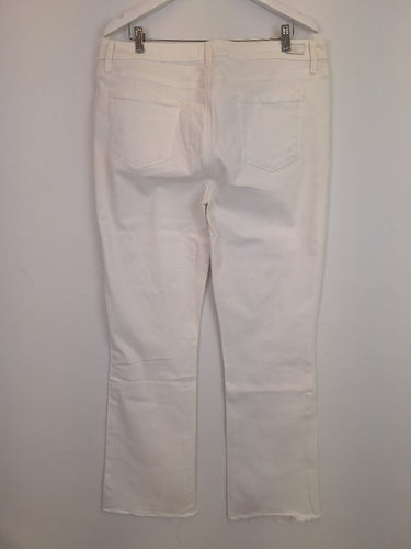Second-Hand - Paige Classy Raw Edge Straight Leg Jeans Size 16 - SwapUp