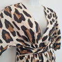 Second-Hand - Witchery Stylish Animal Print Handkerchief Midi Dress Size 16 - SwapUp