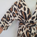 Second-Hand - Witchery Stylish Animal Print Handkerchief Midi Dress Size 16 - SwapUp