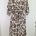 Second-Hand - Witchery Stylish Animal Print Handkerchief Midi Dress Size 16 - SwapUp