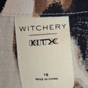 Second-Hand - Witchery Stylish Animal Print Handkerchief Midi Dress Size 16 - SwapUp