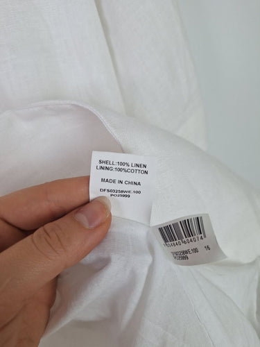 Second-Hand - DISSH Crisp Linen Blazer Style Single Button Shirt Size 16 - SwapUp