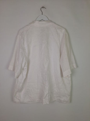 Second-Hand - DISSH Crisp Linen Blazer Style Single Button Shirt Size 16 - SwapUp