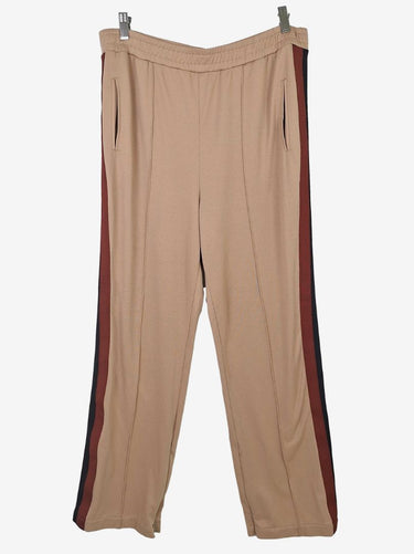 Ganni Peanut Side Stripe Relaxed Pants Size 14