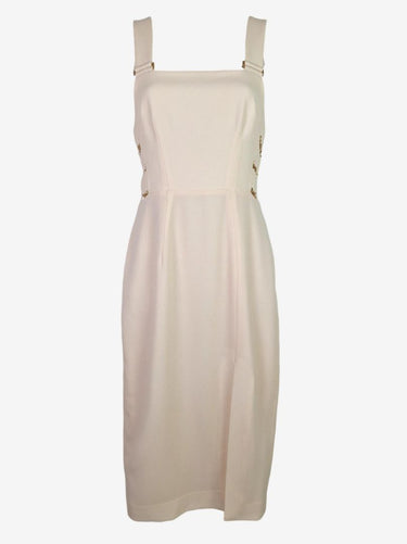Zimmermann Cream & Gold Clasp Midi Dress Size 8