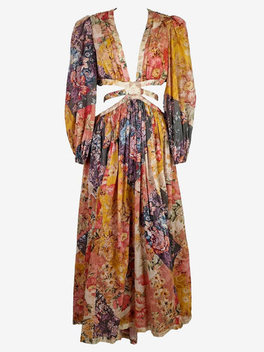 Zimmermann Floral Pattie Patchwork Dress Size 10