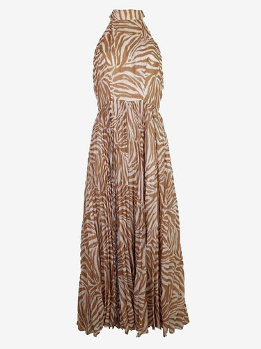 Zimmermann Sand Zebra Sunray Picnic Dress Size 8