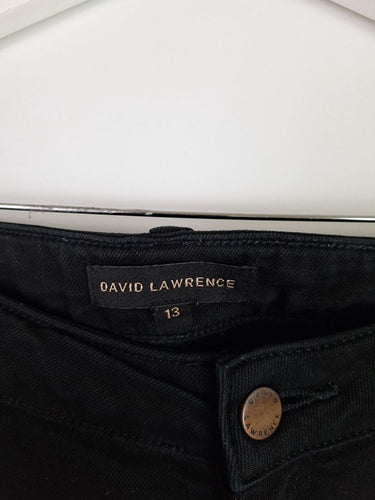 Second-Hand - David Lawrence Staple Washed Black Denim Jeans Size 12 - SwapUp