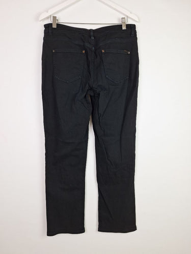 Second-Hand - David Lawrence Staple Washed Black Denim Jeans Size 12 - SwapUp